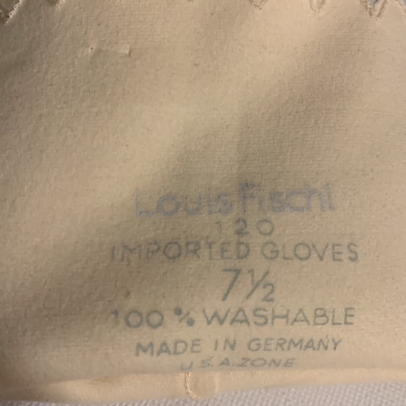 NWOT VTG German Louis Fischi Suede Scallop Edge Accent Evening Wedding Gloves - Picture 7 of 7